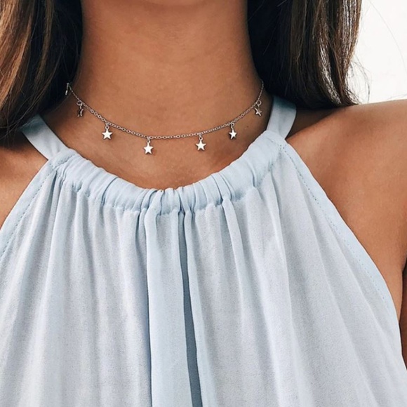 Jewelry - 4 for $20 Starry Choker Necklace (Silver)